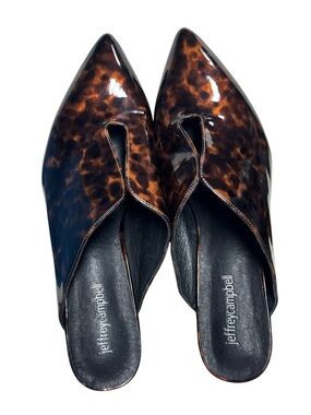 Jeffrey Campbell Tortoise Shell
Patent Leather Pointed Toe
Mules Size 10